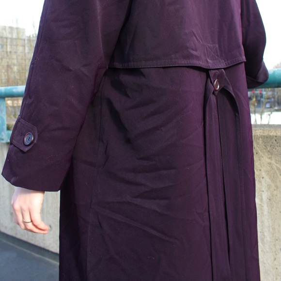 Deep Plum Trench Coat - Picture 5 of 7